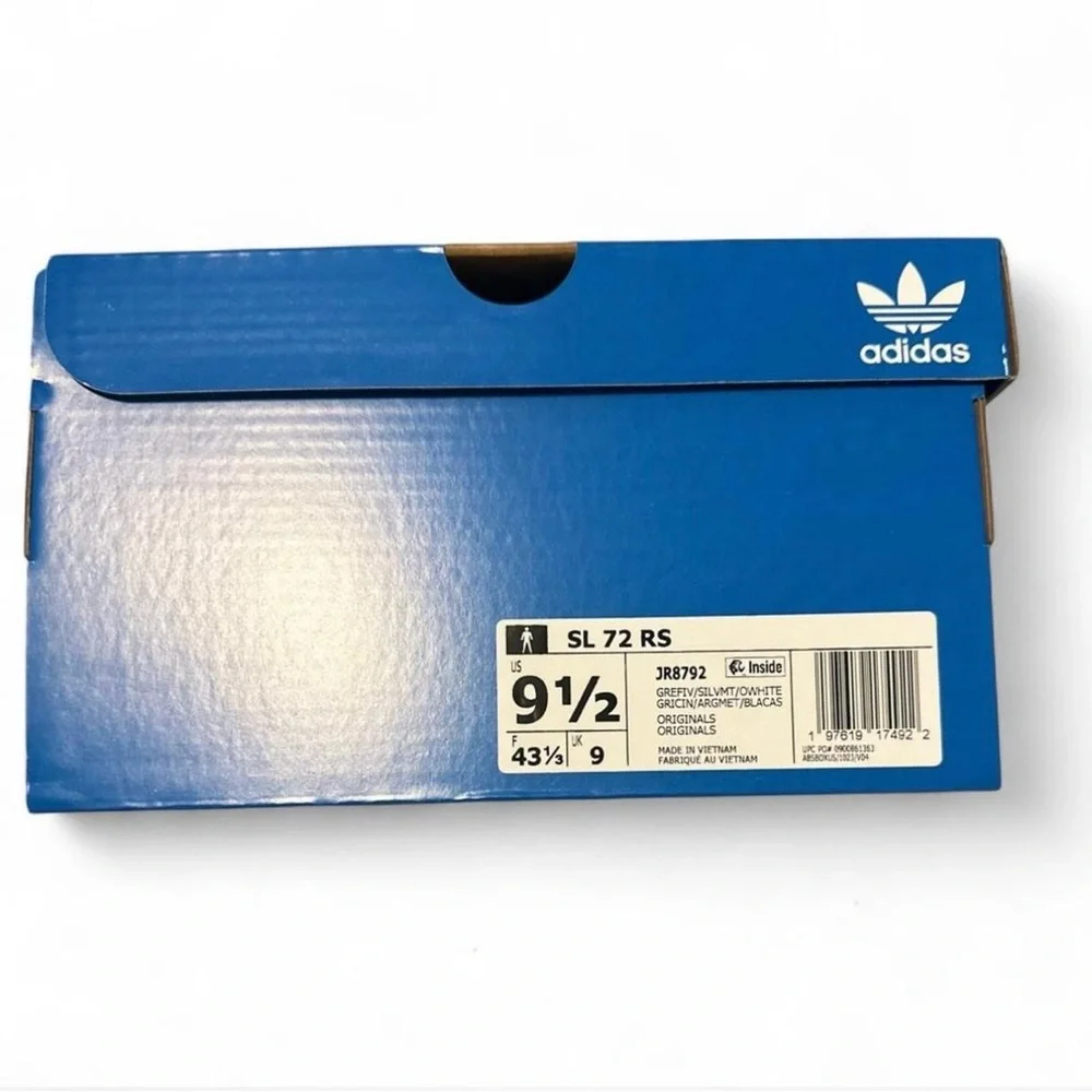 adidas SL 72 RS ‘Grey/Silver’ Sneakers Size US 9.5 Men/ 10.5 Women (NEW)